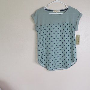 Rewind Blue Polka Dot Blouse